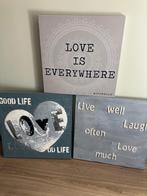 RIVERDALE Canvas schilderijen met leuke teksten, Ophalen, Zo goed als nieuw, Hout, 50 tot 75 cm