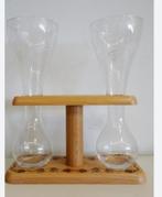 Kwak glas in houder - enkel en dubbel - (231013-0213), Ophalen of Verzenden