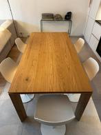 Eettafel van massief eikenhout, Huis en Inrichting, Tafels | Eettafels, Ophalen, Nieuw, Rechthoekig, Eikenhout