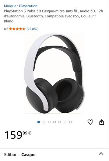 Casque officiel PlayStation – Audio 3D Tempest (PS5/PS4) beschikbaar voor biedingen
