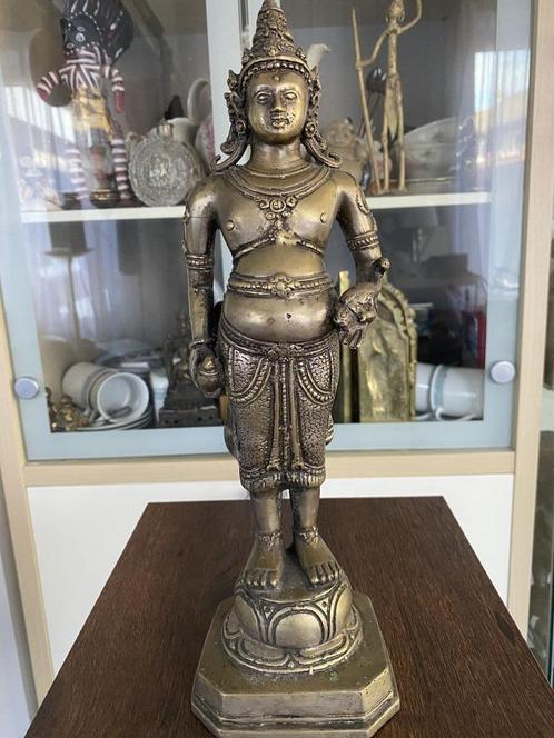 Bronze Godin Kuber (Kubera) god van de rijkdom en welvaart, Huis en Inrichting, Woonaccessoires | Boeddhabeelden, Gebruikt, Ophalen of Verzenden