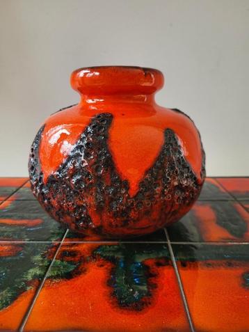 Vintage keramieken Fat Lava vaas, Germany, jaren 1970 beschikbaar voor biedingen