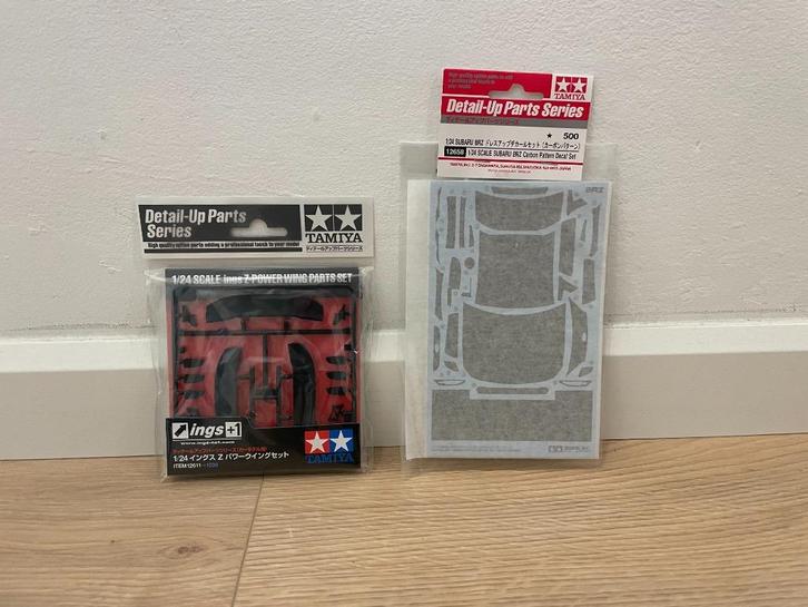 Tamiya Detail-up - Subaru Carbon + Tuning INGS-vleugels, Hobby en Vrije tijd, Modelbouw | Auto's en Voertuigen, Zo goed als nieuw