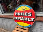 Ancien panneau publicitaire Huiles Renault, Enlèvement, Utilisé, Panneau publicitaire