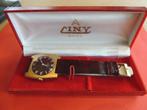 Ciny 1970 horloge, Handtassen en Accessoires, Horloges | Heren, Overige materialen, Ophalen of Verzenden, Zo goed als nieuw, Leer