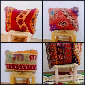 Prachtige boho chicque, shaggy berber kussens uit marokko beschikbaar voor biedingen