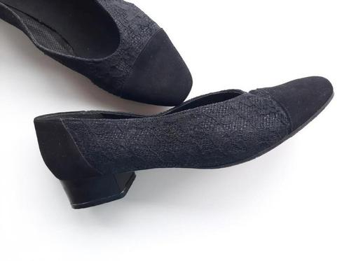 Vintage zwarte kanten schoenen 41*, Kleding | Dames, Schoenen, Zo goed als nieuw, Ophalen of Verzenden