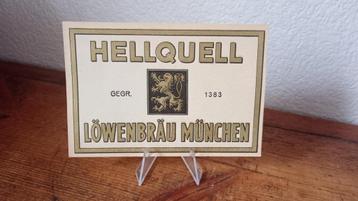 Brouwerij antiek bier Hellquell label