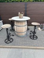 Bartafel +4 barstoelen, Tuin en Terras, Ophalen, Zo goed als nieuw