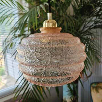 Prachtige vintage glazen hanglamp