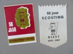 50 jaar scouting Diest 1969 Sticker + vaandeltje, Verzamelen, Scouting, Verzenden, Zo goed als nieuw, Overige typen