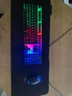 Toetsenbord + muis met ledverlichting, Computers en Software, Ophalen, Gaming toetsenbord, Azerty, Zo goed als nieuw