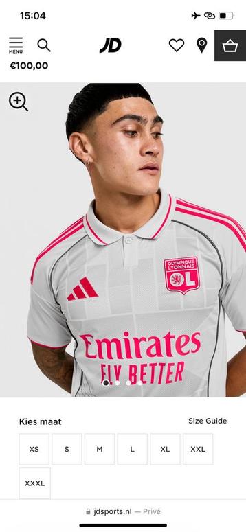 Olympique Lyon 2025/2026 derde shirt Ligue 1 beschikbaar voor biedingen