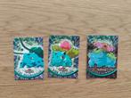 1996 Pokemon Topps Bulbasaur Ivysaur Venusaur Foil, Foil, Zo goed als nieuw, Ophalen, Meerdere kaarten