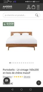 Portobello bed Maison du Monde 160x200cm vintage stijl, Gebruikt