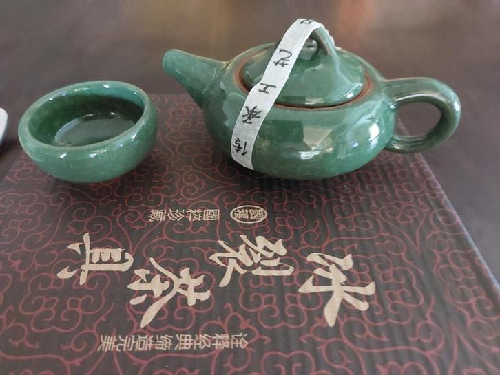 7-delig Chinees theeset en Indische wierookstokjes, Antiek en Kunst, Antiek | Servies compleet, Ophalen