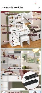 Table de maquillage avex tabouret, Maison & Meubles, Bureaux, Enlèvement ou Envoi, Neuf