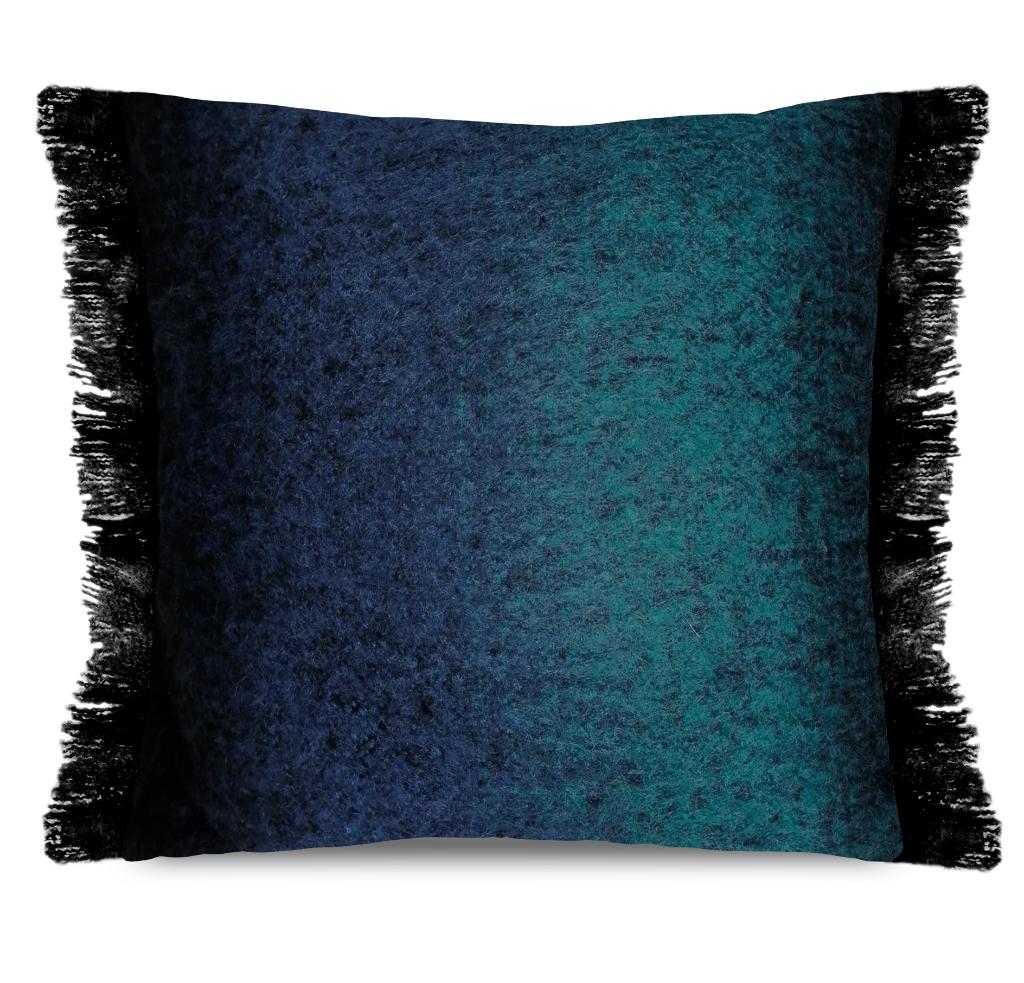 Podevache Namindo wollen kussen NIEUW 45x 45 cm, Huis en Inrichting, Woonaccessoires | Kussens, Nieuw, Blauw, Vierkant, Ophalen of Verzenden