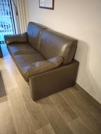 Lederen salon + canvas skyline New York, Huis en Inrichting, Ophalen, Gebruikt, Leer, 125 cm of meer