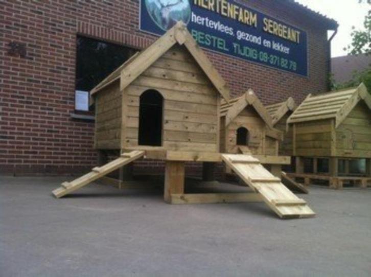 Geitenhok Chalet met speelplateau, Dieren en Toebehoren, Overige Dieren-accessoires, Nieuw, Ophalen of Verzenden
