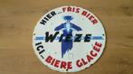 Wieze emaille bord  1955 , ruilen kan met Aalst Brouwerij, Verzamelen, Ophalen of Verzenden, Gebruikt, Reclamebord