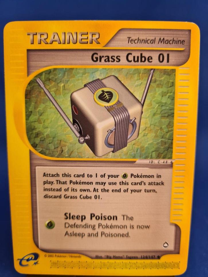 Grass Cube 01 124/147 - Aquapolis, Hobby en Vrije tijd, Verzamelkaartspellen | Pokémon, Gebruikt, Verzenden