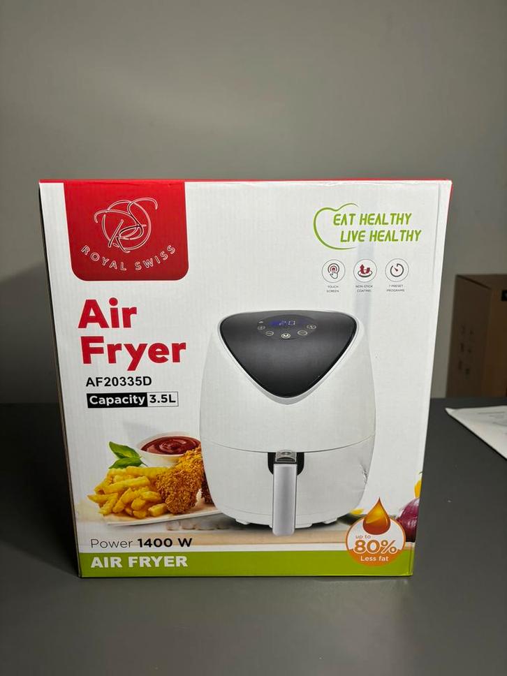 Friteuse à Air Chaud Royal Swiss – 3.5L  – Écran Tactile, Electroménager, Friteuses à air, Comme neuf, Friteuse à air, Enlèvement ou Envoi