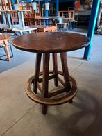 4 horeca cafe pub statafels pokertafels rond 100cm hout, Enlèvement ou Envoi