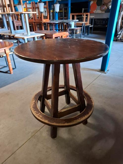 4 horeca cafe pub statafels pokertafels rond 100cm hout, Maison & Meubles, Tables | Tables mange-debout, Enlèvement ou Envoi