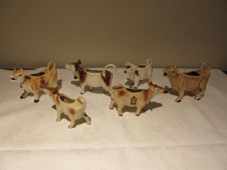 Vintage melkpot melkkan in de vorm van een koe porselein, Antiek en Kunst, Antiek | Servies los, Ophalen
