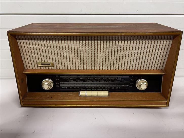 A7062. Vintage Bruns Super 6350 buizenradio, Audio, Tv en Foto, Radio's, Gebruikt, Ophalen of Verzenden