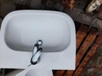 2 witte lavabo' s met kraan (mag ook apart), Doe-het-zelf en Bouw, Sanitair, Ophalen, Gebruikt, Chroom, Kraan