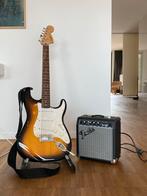 Squier stratocaster elektrische gitaar, Muziek en Instrumenten, Snaarinstrumenten | Gitaren | Elektrisch, Ophalen, Fender, Met versterker