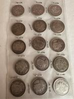 Kavel van 15 Marokkaanse 1dh zilveren munten, Munten