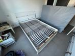 Lit double avec sommier à lattes + matelas., Maison & Meubles, Chambre à coucher | Matelas & Sommiers, Autres dimensions, Enlèvement