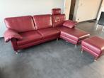 Lederen Musterring sofa met longchair, Ophalen, Zo goed als nieuw, Leer