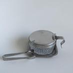 Vintage inox geslepen glas suikerpot pot voor parmezaanse ka, Ophalen of Verzenden