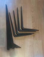 4 metalen haken om iets op te hangen en een soort steun, Ophalen, Gebruikt, IJzer, Overige typen