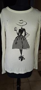 Caroline Biss shirt met lange mouwen, Maat 38/40 (M), Verzenden, Wit, Zo goed als nieuw