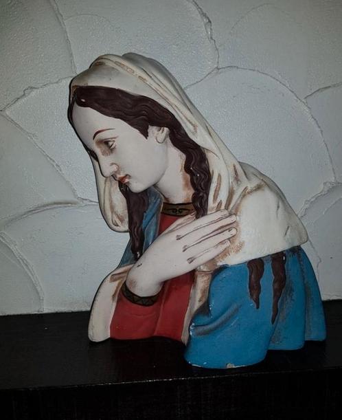 Mooi beeld van Maria in gips, Antiek en Kunst, Antiek | Religieuze voorwerpen, Ophalen of Verzenden