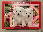 Castorland - White Terrier Puppies - 1500 stukjes, Ophalen of Verzenden, 500 t/m 1500 stukjes, Nieuw, Legpuzzel