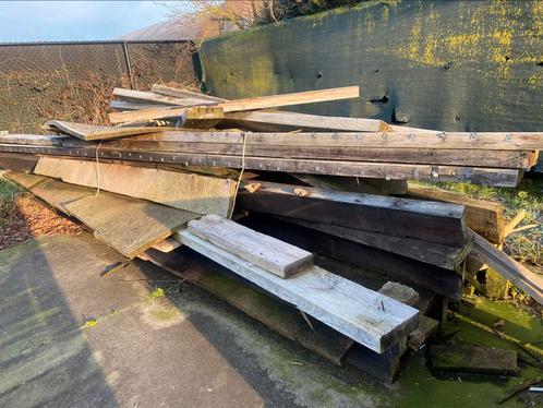 Verschillende harde houten balken, Tuin en Terras, Palen, Balken en Planken, Gebruikt, Balken, 250 cm of meer, Hardhout, Ophalen