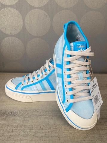 NIEUW! ADIDAS ORIGINALS Nizza platform mid W sneakers blauw 