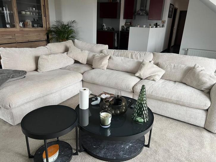 Canapé beige 7 places, Maison & Meubles, Canapés | Coins salons complets, Comme neuf, Enlèvement