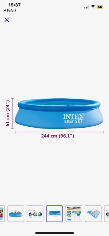 Intex easy set zwembad met filter en zeil beschikbaar voor biedingen