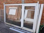 PVC raam (draaikiepraam - 223 x 139 cm), Ophalen, Gevelraam of Ruit, Gebruikt, 120 tot 160 cm