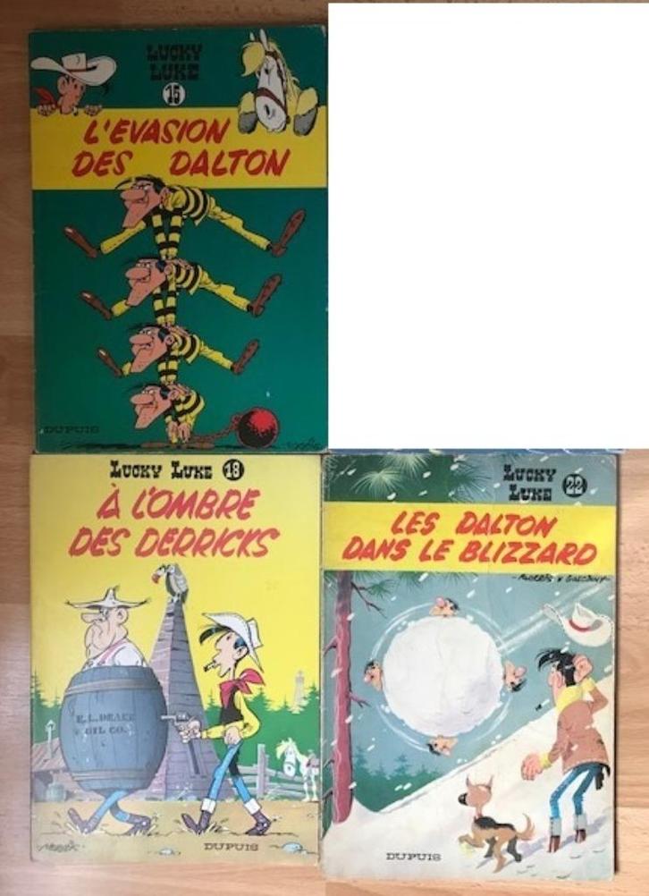 LOT 3x LUCKY LUKE (nrs 15, 18  en 23) - MORRIS GOSCINNY, Boeken, Stripverhalen, Gelezen, Meerdere stripboeken, Ophalen of Verzenden