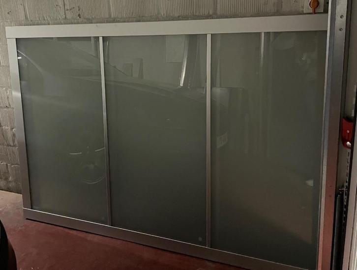 IKEA pax schuifdeuren, Huis en Inrichting, Kasten | Kleerkasten, Gebruikt, 150 tot 200 cm, 100 tot 150 cm, Glas, Ophalen