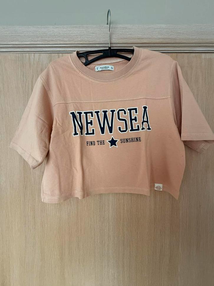 Crop Top Maat S van Pull Bear, Kleding | Dames, Topjes, Zo goed als nieuw, Maat 36 (S), Overige kleuren, Korte mouw, Ophalen of Verzenden