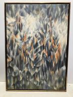 Composition moderne signé Fedor Ganz, 1973, huile sur toile, Enlèvement